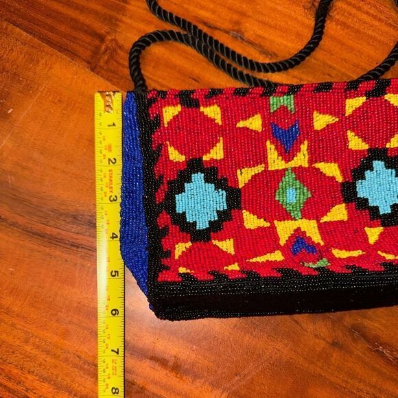 Gammon Shire Native American Tribal/S.W. glass beaded crossbody/clutch EUC - Picture 4 of 15
